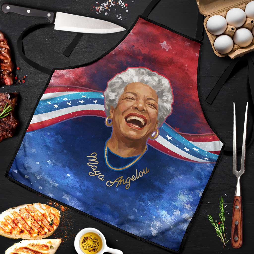 Maya Angelou Apron Inspirational Life Mission Quote Celebration of Joy Passion and Compassion - Wonder Print Shop