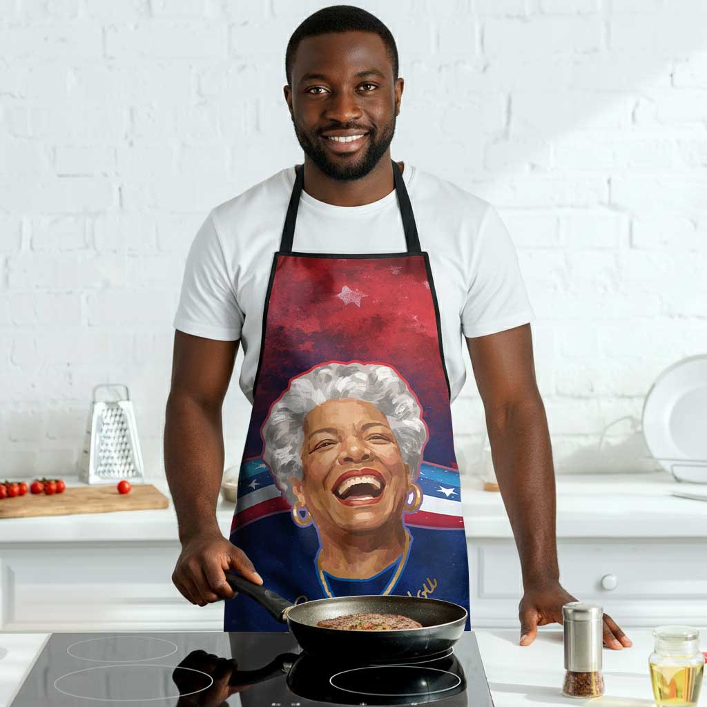 Maya Angelou Apron Inspirational Life Mission Quote Celebration of Joy Passion and Compassion - Wonder Print Shop