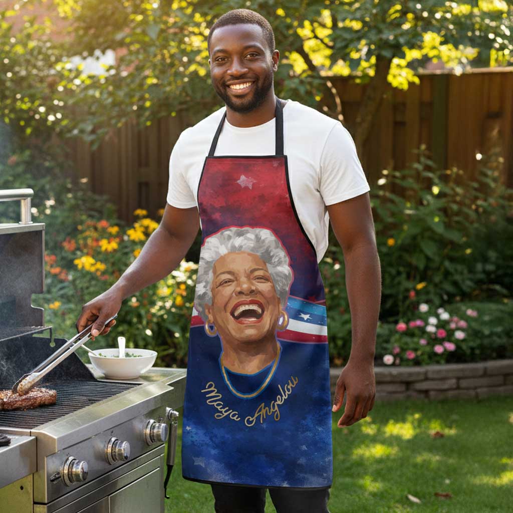 Maya Angelou Apron Inspirational Life Mission Quote Celebration of Joy Passion and Compassion - Wonder Print Shop