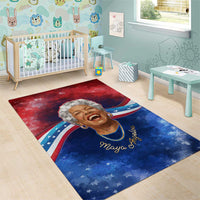Maya Angelou Area Rug Inspirational Life Mission Quote Celebration of Joy Passion and Compassion - Wonder Print Shop