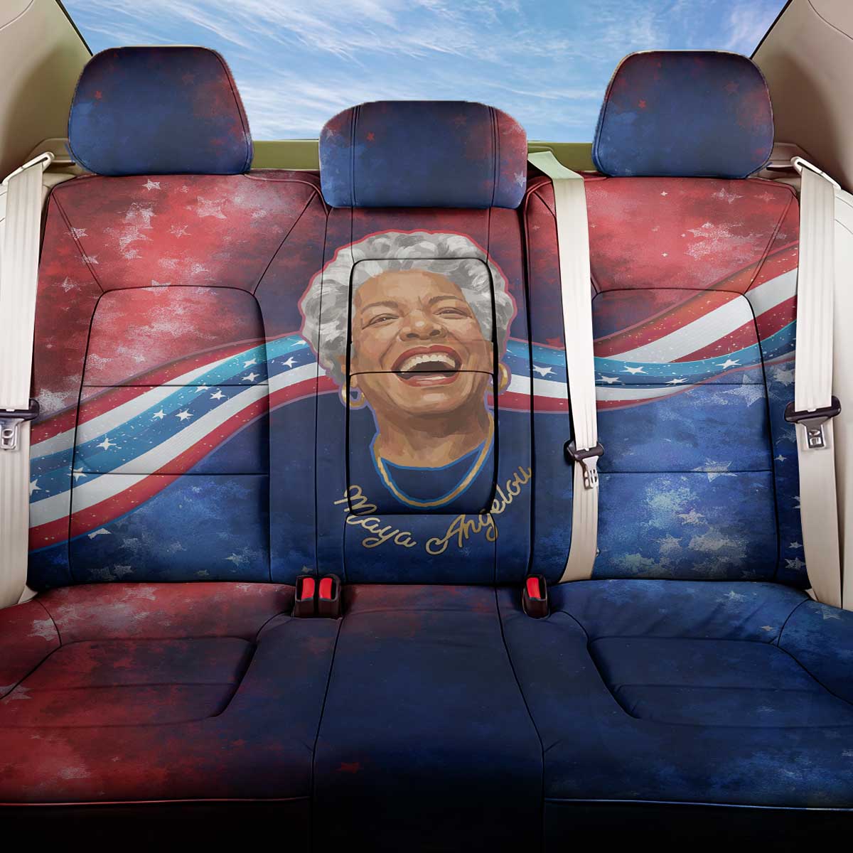 Maya Angelou Back Car Seat Cover Inspirational Life Mission Quote Celebration of Joy Passion and Compassion - Wonder Print Shop