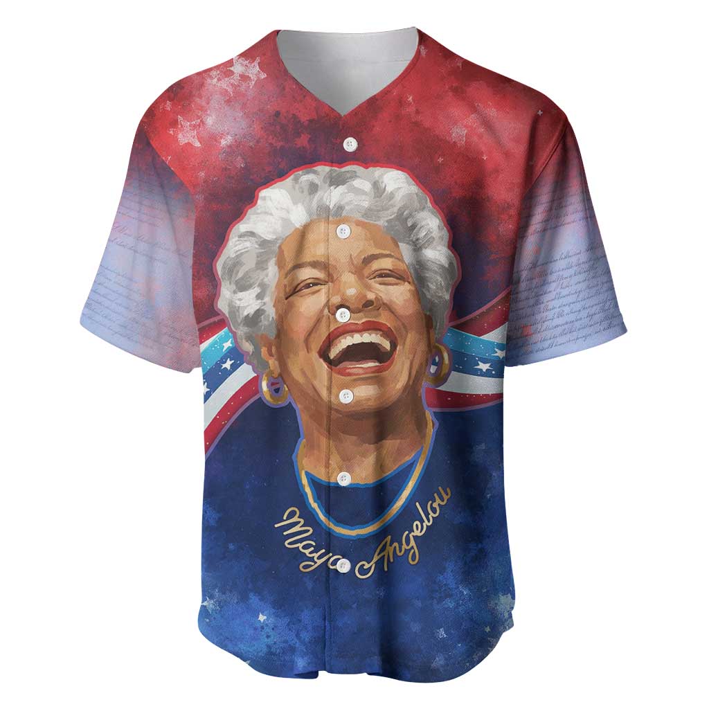Maya Angelou Baseball Jersey Inspirational Life Mission Quote Celebration of Joy Passion and Compassion - Wonder Print Shop