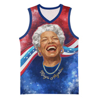 Maya Angelou Basketball Jersey Inspirational Life Mission Quote Celebration of Joy Passion and Compassion - Wonder Print Shop
