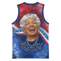 Maya Angelou Basketball Jersey Inspirational Life Mission Quote Celebration of Joy Passion and Compassion - Wonder Print Shop