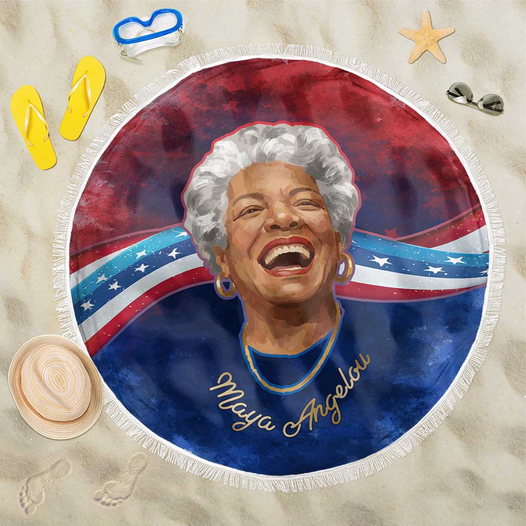Maya Angelou Beach Blanket Inspirational Life Mission Quote Celebration of Joy Passion and Compassion - Wonder Print Shop