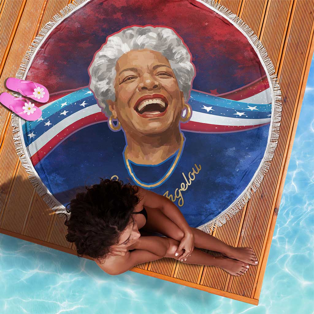 Maya Angelou Beach Blanket Inspirational Life Mission Quote Celebration of Joy Passion and Compassion - Wonder Print Shop