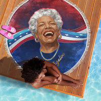 Maya Angelou Beach Blanket Inspirational Life Mission Quote Celebration of Joy Passion and Compassion - Wonder Print Shop