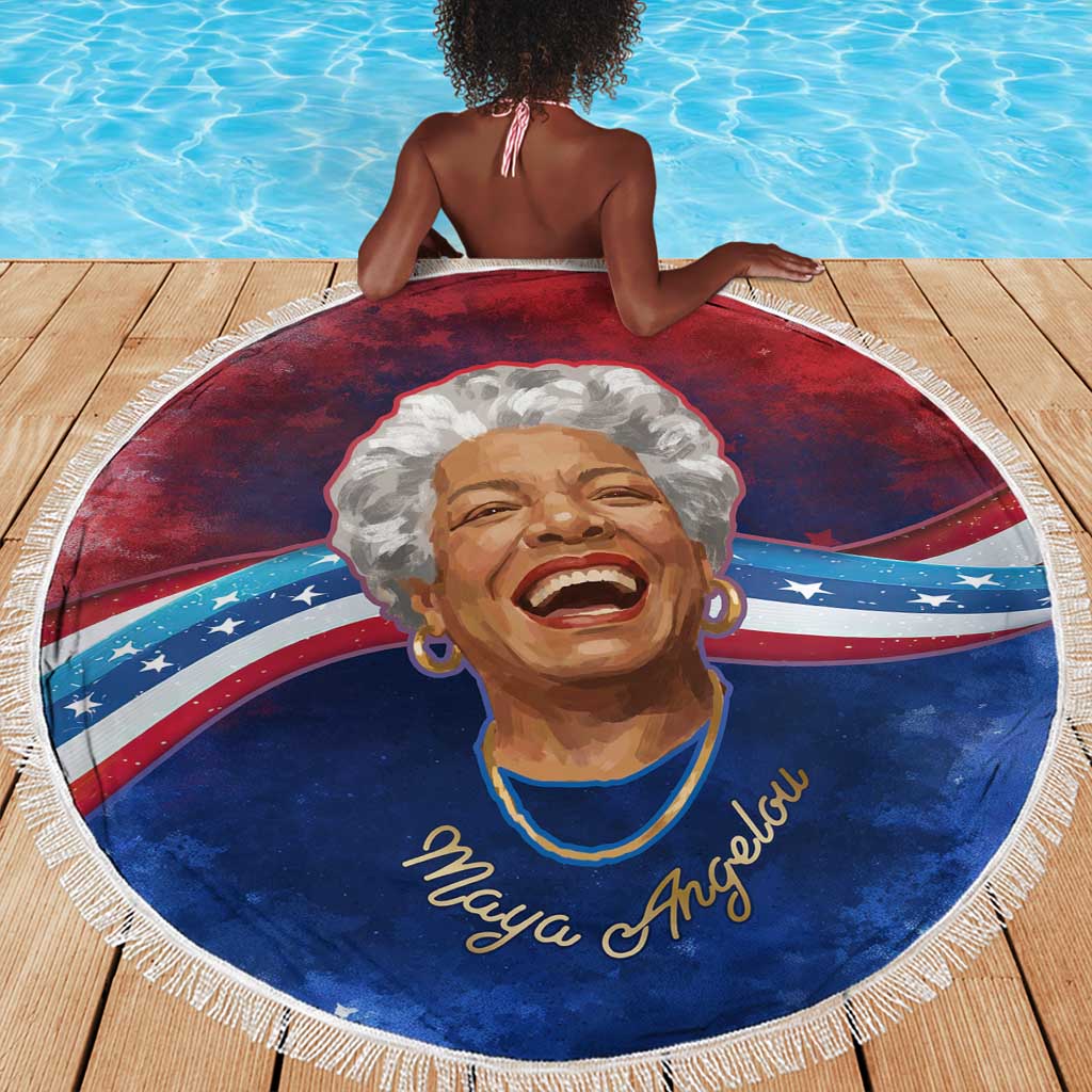Maya Angelou Beach Blanket Inspirational Life Mission Quote Celebration of Joy Passion and Compassion - Wonder Print Shop