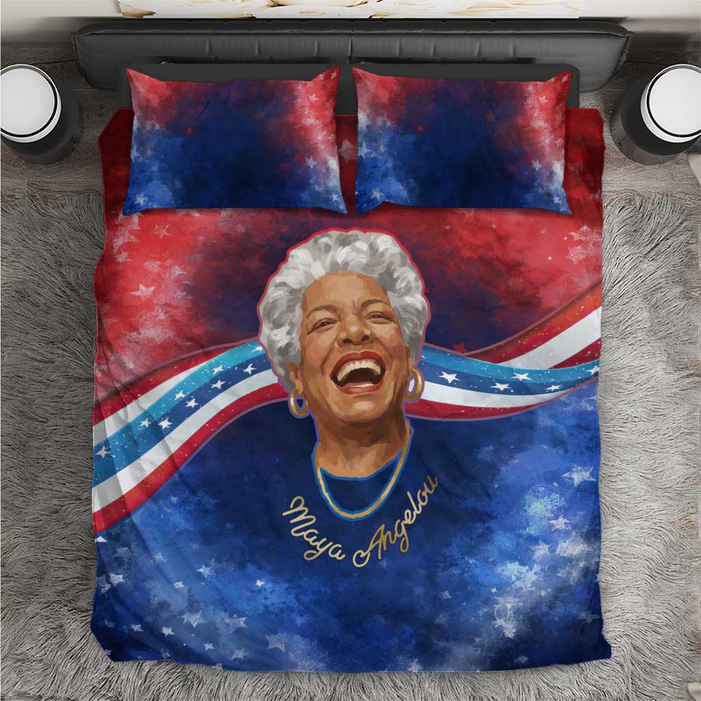 Maya Angelou Bedding Set Inspirational Life Mission Quote Celebration of Joy Passion and Compassion - Wonder Print Shop