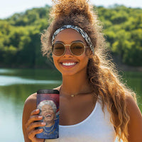 Maya Angelou 4 in 1 Can Cooler Tumbler Inspirational Life Mission Quote Celebration of Joy Passion and Compassion - Wonder Print Shop