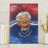 Maya Angelou Canvas Wall Art Inspirational Life Mission Quote Celebration of Joy Passion and Compassion - Wonder Print Shop