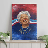 Maya Angelou Canvas Wall Art Inspirational Life Mission Quote Celebration of Joy Passion and Compassion - Wonder Print Shop