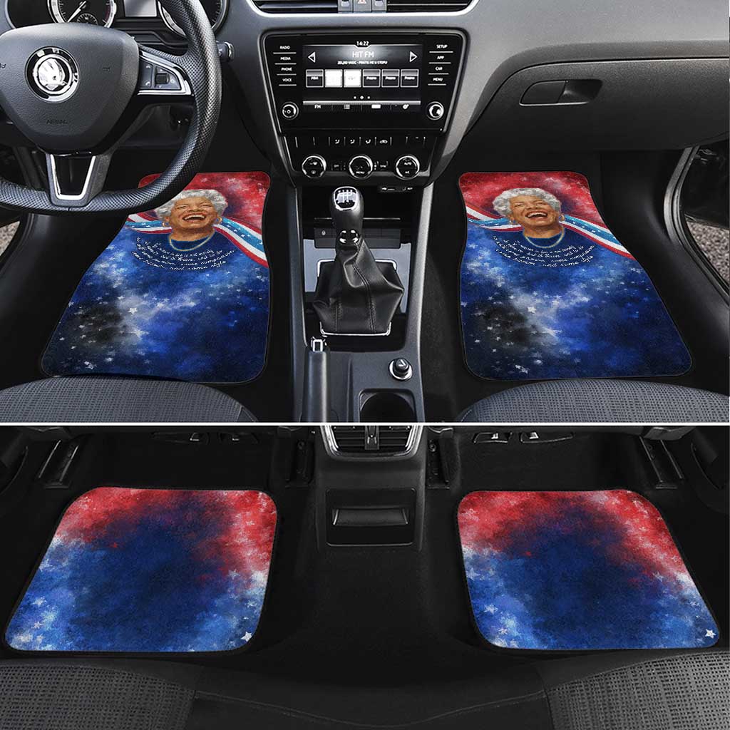 Maya Angelou Car Mats Inspirational Life Mission Quote Celebration of Joy Passion and Compassion - Wonder Print Shop