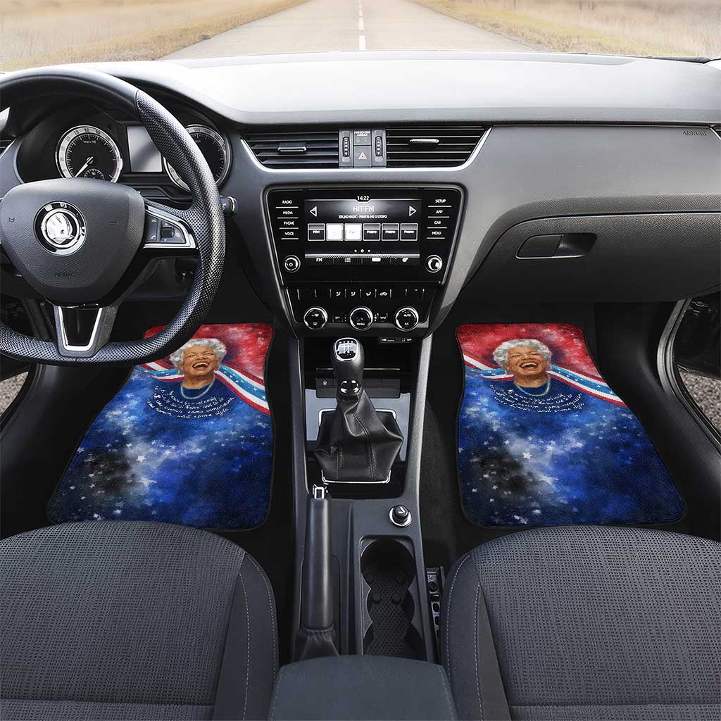 Maya Angelou Car Mats Inspirational Life Mission Quote Celebration of Joy Passion and Compassion - Wonder Print Shop