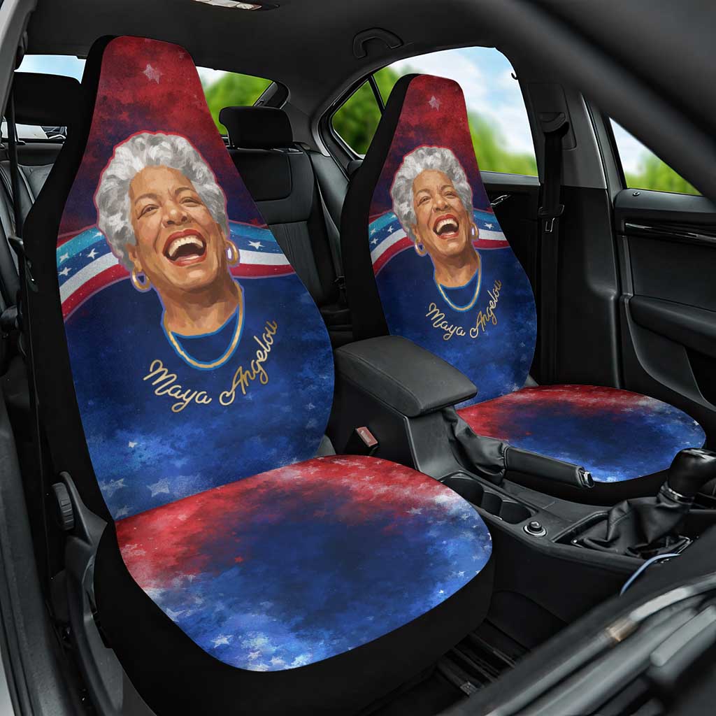 Maya Angelou Car Seat Cover Inspirational Life Mission Quote Celebration of Joy Passion and Compassion - Wonder Print Shop