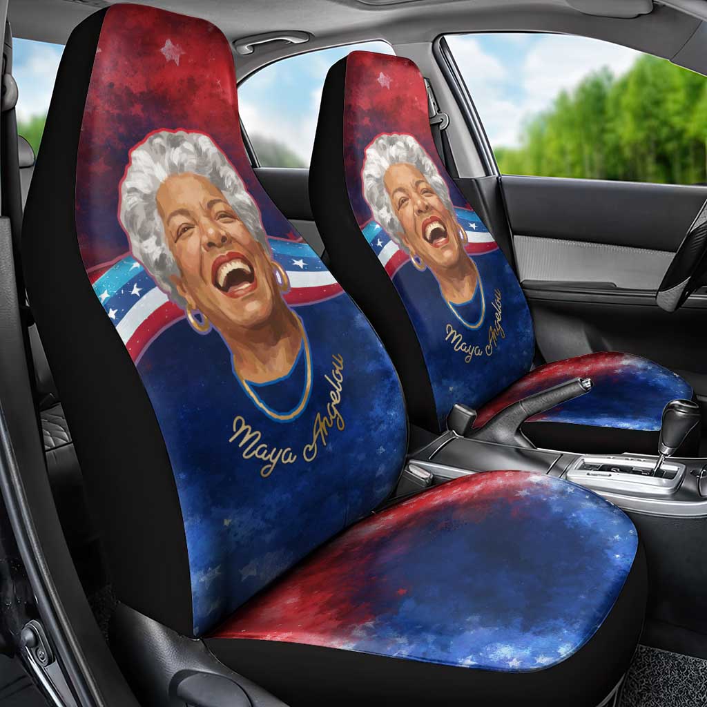 Maya Angelou Car Seat Cover Inspirational Life Mission Quote Celebration of Joy Passion and Compassion - Wonder Print Shop