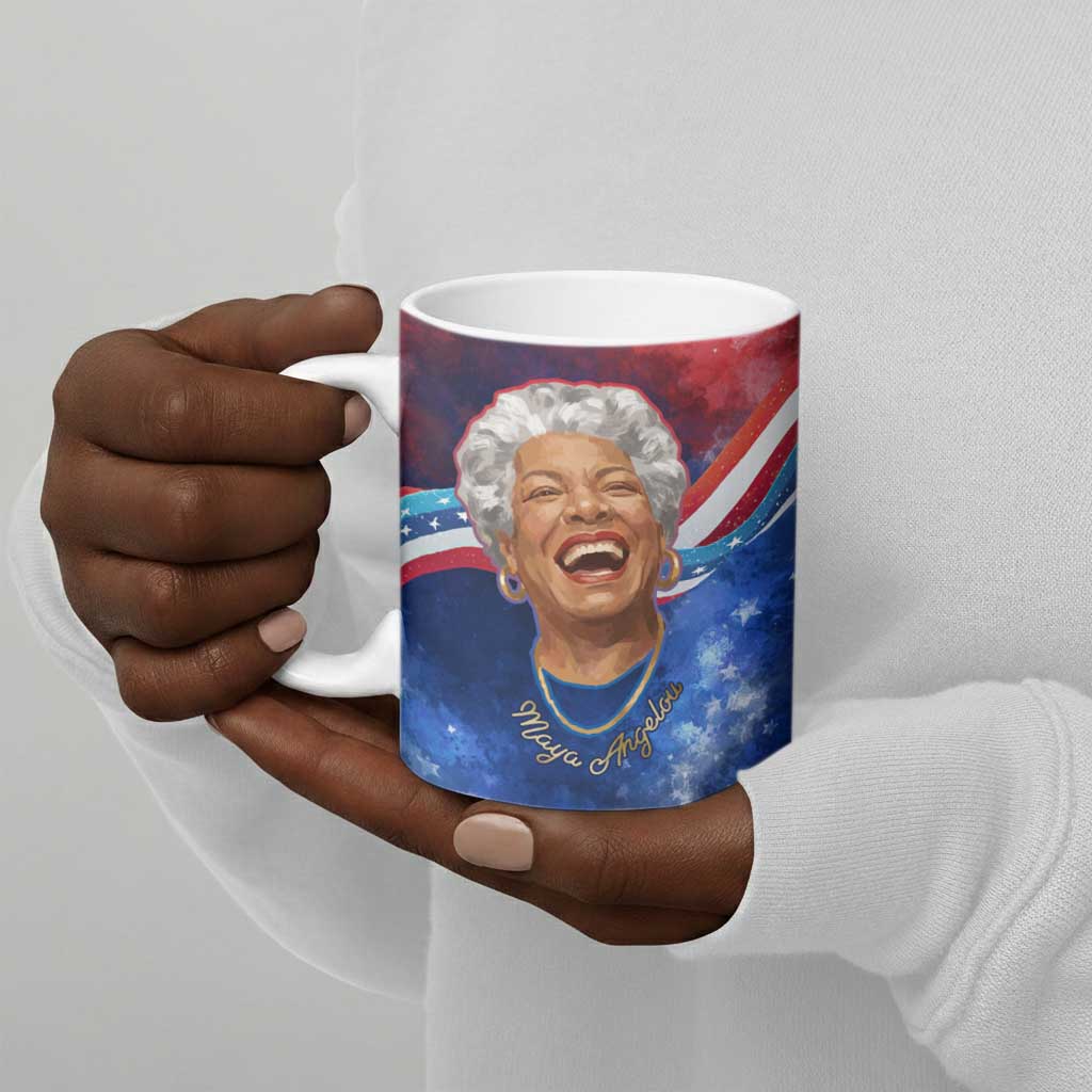 Maya Angelou Ceramic Mug Inspirational Life Mission Quote Celebration of Joy Passion and Compassion - Wonder Print Shop