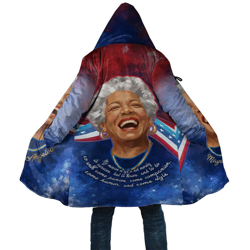 Maya Angelou Cloak Inspirational Life Mission Quote Celebration of Joy Passion and Compassion - Wonder Print Shop