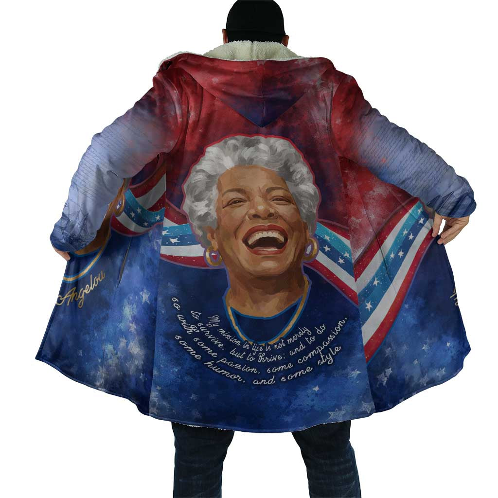 Maya Angelou Cloak Inspirational Life Mission Quote Celebration of Joy Passion and Compassion - Wonder Print Shop