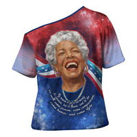 Maya Angelou Cross Shoulder Shirt Inspirational Life Mission Quote Celebration of Joy Passion and Compassion - Wonder Print Shop