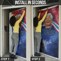 Maya Angelou Door Cover Inspirational Life Mission Quote Celebration of Joy Passion and Compassion - Wonder Print Shop