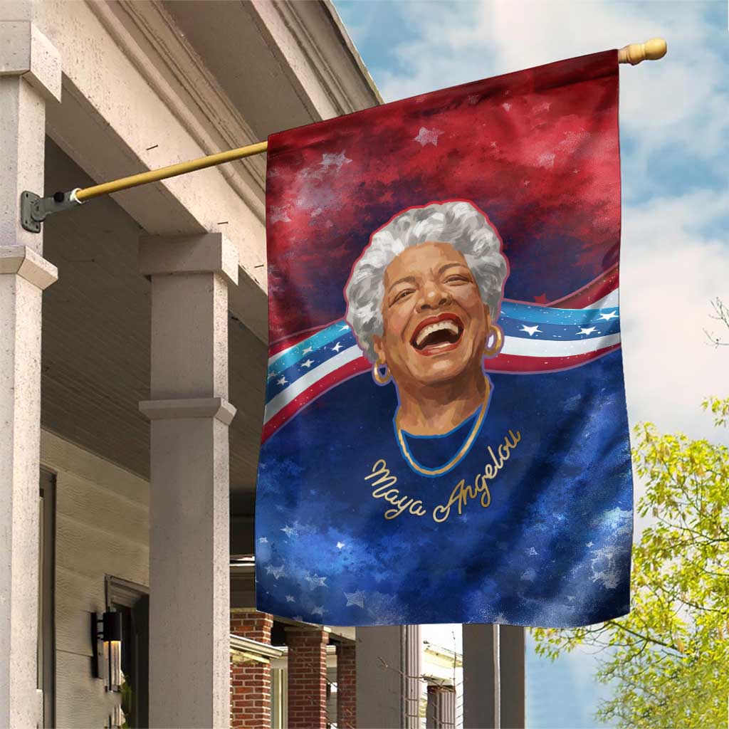 Maya Angelou Garden Flag Inspirational Life Mission Quote Celebration of Joy Passion and Compassion - Wonder Print Shop