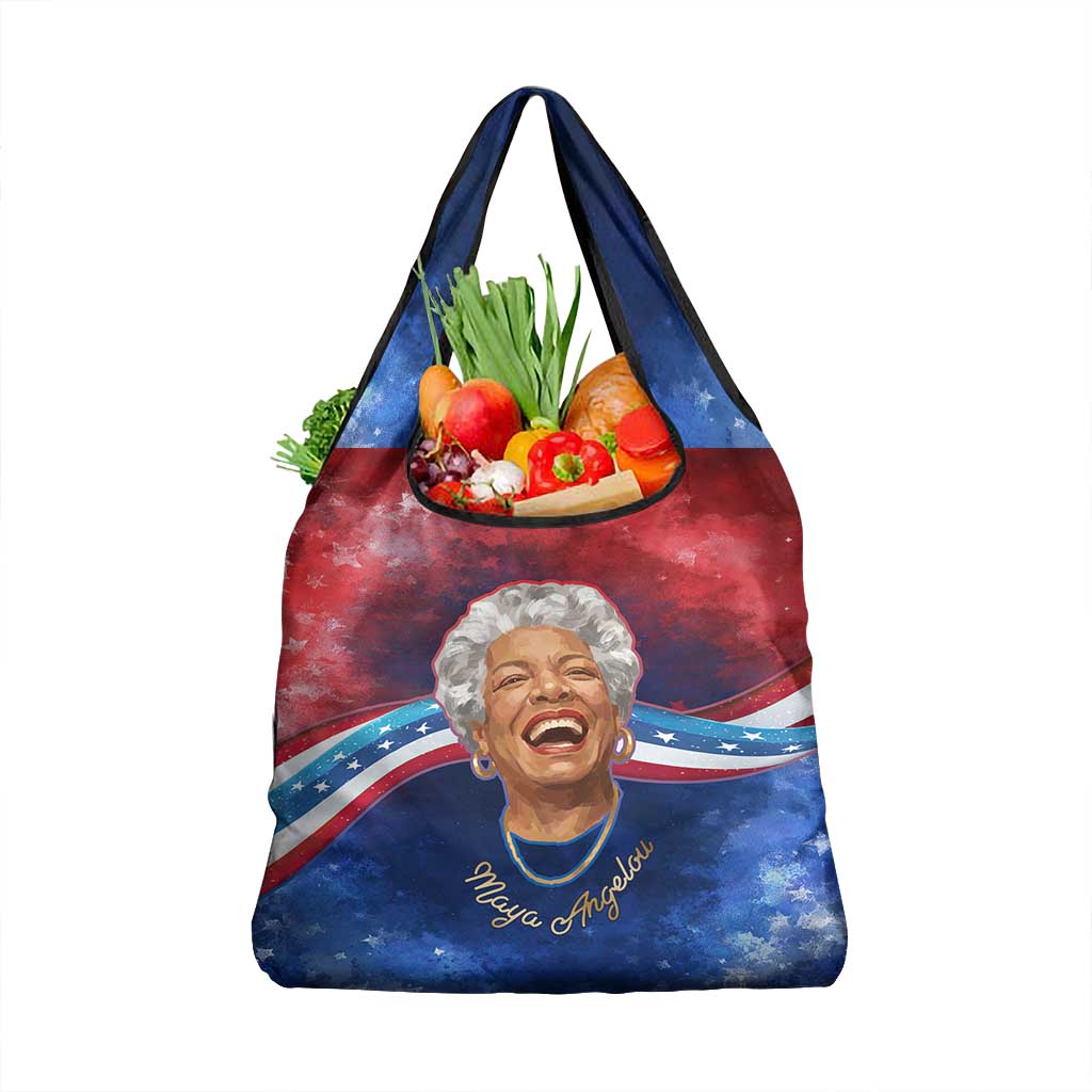 Maya Angelou Grocery Bag Inspirational Life Mission Quote Celebration of Joy Passion and Compassion - Wonder Print Shop