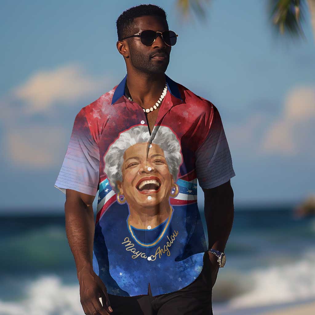 Maya Angelou Hawaiian Shirt Inspirational Life Mission Quote Celebration of Joy Passion and Compassion - Wonder Print Shop