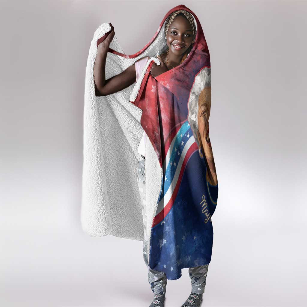 Maya Angelou Hooded Blanket Inspirational Life Mission Quote Celebration of Joy Passion and Compassion - Wonder Print Shop