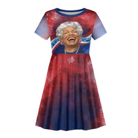 Maya Angelou Kid Short Sleeve Dress Inspirational Life Mission Quote Celebration of Joy Passion and Compassion - Wonder Print Shop