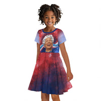 Maya Angelou Kid Short Sleeve Dress Inspirational Life Mission Quote Celebration of Joy Passion and Compassion - Wonder Print Shop