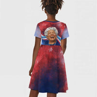 Maya Angelou Kid Short Sleeve Dress Inspirational Life Mission Quote Celebration of Joy Passion and Compassion - Wonder Print Shop