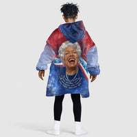 Maya Angelou Kid Wearable Blanket Hoodie Inspirational Life Mission Quote Celebration of Joy Passion and Compassion - Wonder Print Shop