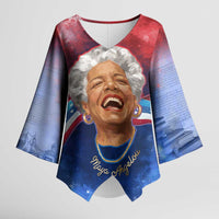 Maya Angelou Kimono Sleeve Blouse Inspirational Life Mission Quote Celebration of Joy Passion and Compassion - Wonder Print Shop