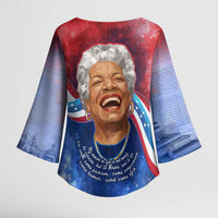 Maya Angelou Kimono Sleeve Blouse Inspirational Life Mission Quote Celebration of Joy Passion and Compassion - Wonder Print Shop