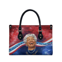 Maya Angelou Leather Bag Inspirational Life Mission Quote Celebration of Joy Passion and Compassion - Wonder Print Shop
