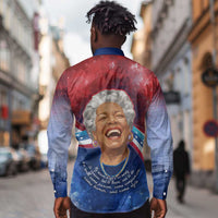 Maya Angelou Long Sleeve Button Shirt Inspirational Life Mission Quote Celebration of Joy Passion and Compassion - Wonder Print Shop