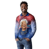 Maya Angelou Long Sleeve Polo Shirt Inspirational Life Mission Quote Celebration of Joy Passion and Compassion - Wonder Print Shop