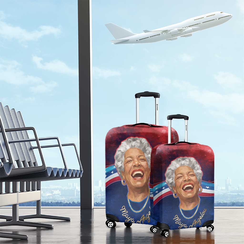 Maya Angelou Luggage Cover Inspirational Life Mission Quote Celebration of Joy Passion and Compassion - Wonder Print Shop