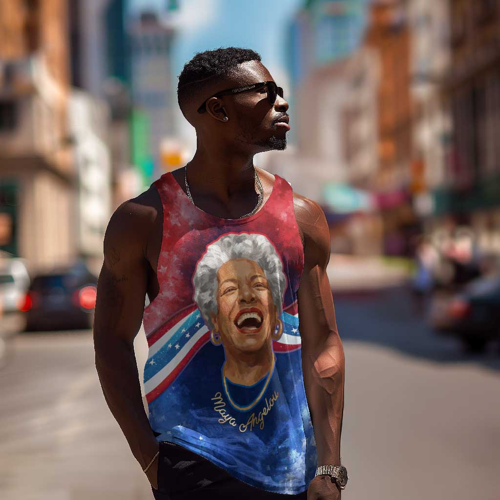 Maya Angelou Men Tank Top Inspirational Life Mission Quote Celebration of Joy Passion and Compassion - Wonder Print Shop