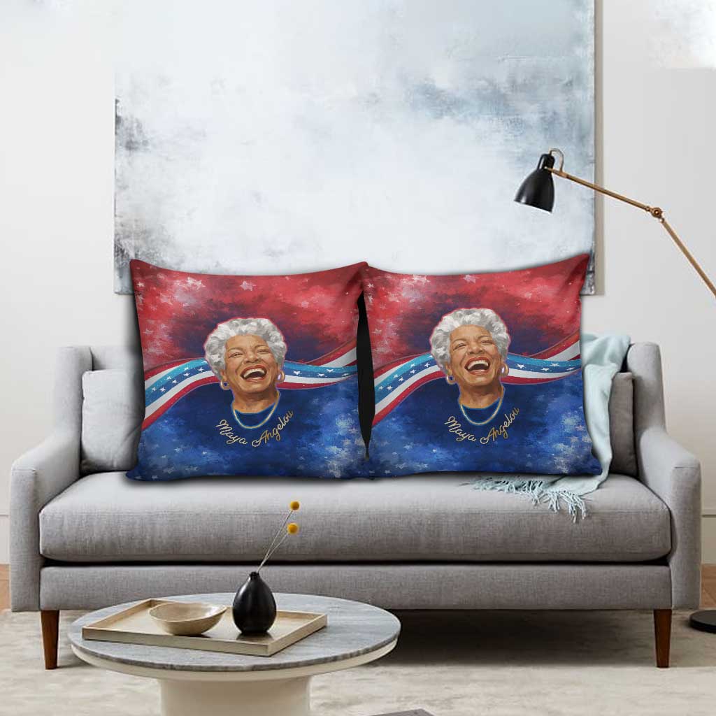 Maya Angelou Pillow Cover Inspirational Life Mission Quote Celebration of Joy Passion and Compassion - Wonder Print Shop