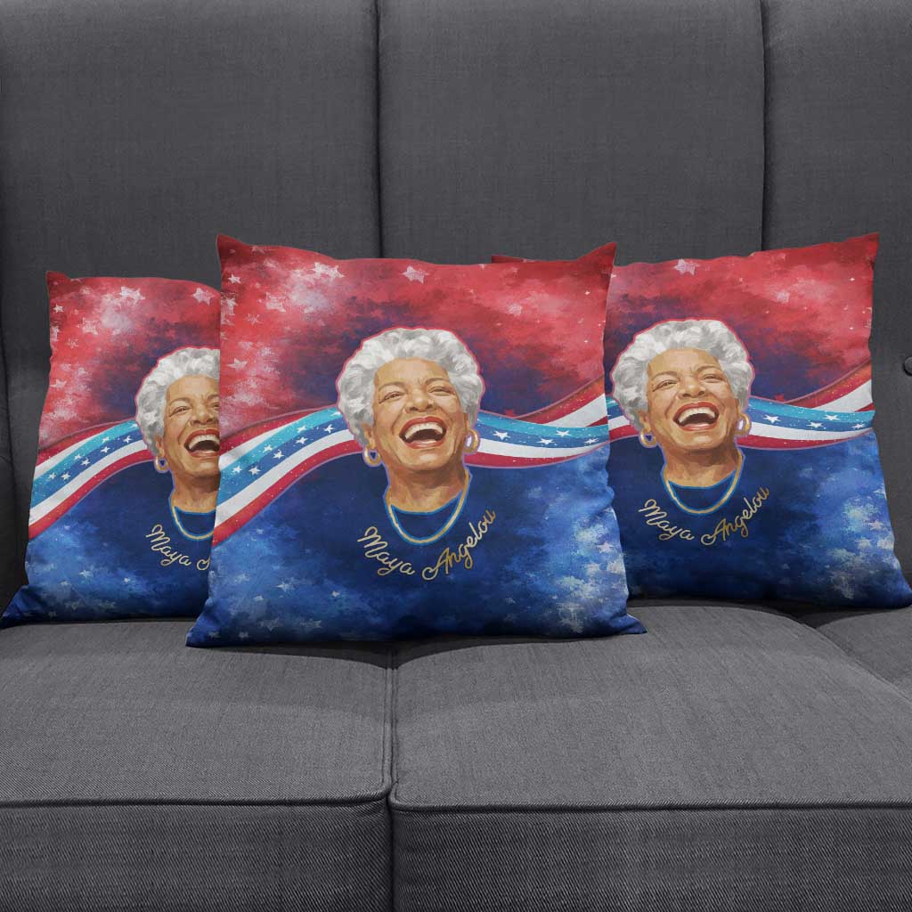 Maya Angelou Pillow Cover Inspirational Life Mission Quote Celebration of Joy Passion and Compassion - Wonder Print Shop