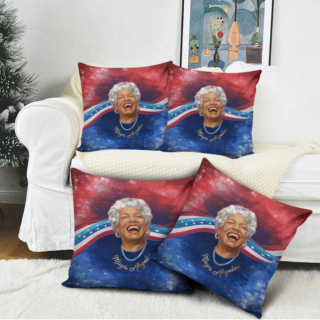 Maya Angelou Pillow Cover Inspirational Life Mission Quote Celebration of Joy Passion and Compassion - Wonder Print Shop