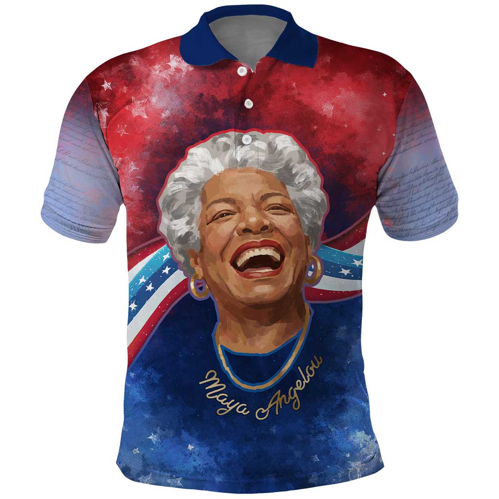 Maya Angelou Polo Shirt Inspirational Life Mission Quote Celebration of Joy Passion and Compassion - Wonder Print Shop