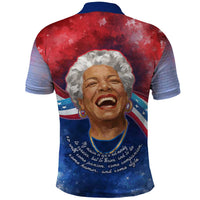 Maya Angelou Polo Shirt Inspirational Life Mission Quote Celebration of Joy Passion and Compassion - Wonder Print Shop