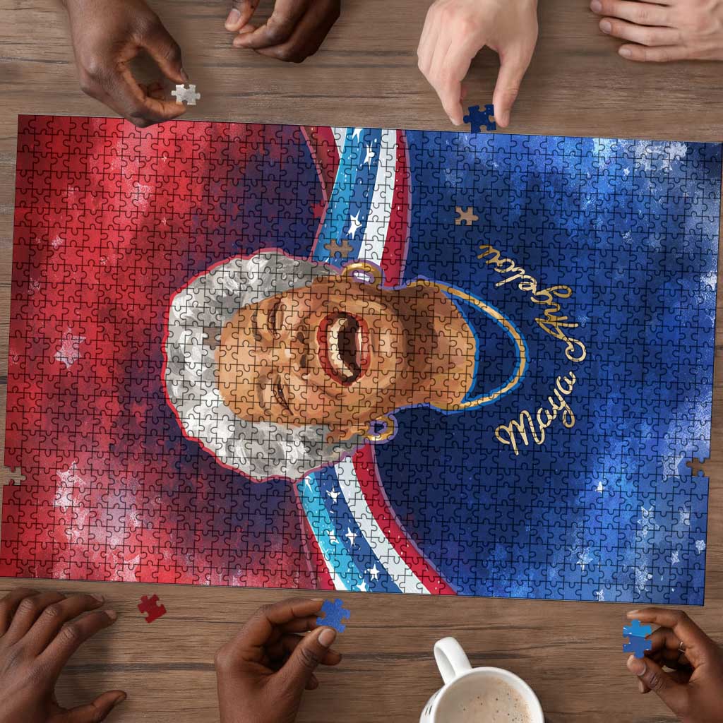 Maya Angelou Puzzle Inspirational Life Mission Quote Celebration of Joy Passion and Compassion - Wonder Print Shop