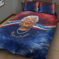 Maya Angelou Quilt Bed Set Inspirational Life Mission Quote Celebration of Joy Passion and Compassion - Wonder Print Shop