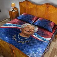 Maya Angelou Quilt Bed Set Inspirational Life Mission Quote Celebration of Joy Passion and Compassion - Wonder Print Shop