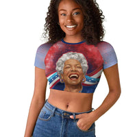 Maya Angelou Raglan Cropped T shirt Inspirational Life Mission Quote Celebration of Joy Passion and Compassion - Wonder Print Shop