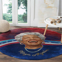 Maya Angelou Round Carpet Inspirational Life Mission Quote Celebration of Joy Passion and Compassion - Wonder Print Shop